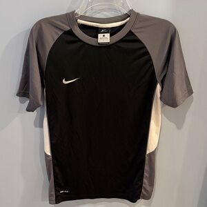 Nike Black & Gray Dri-FIT Athletic Shirt Kids L